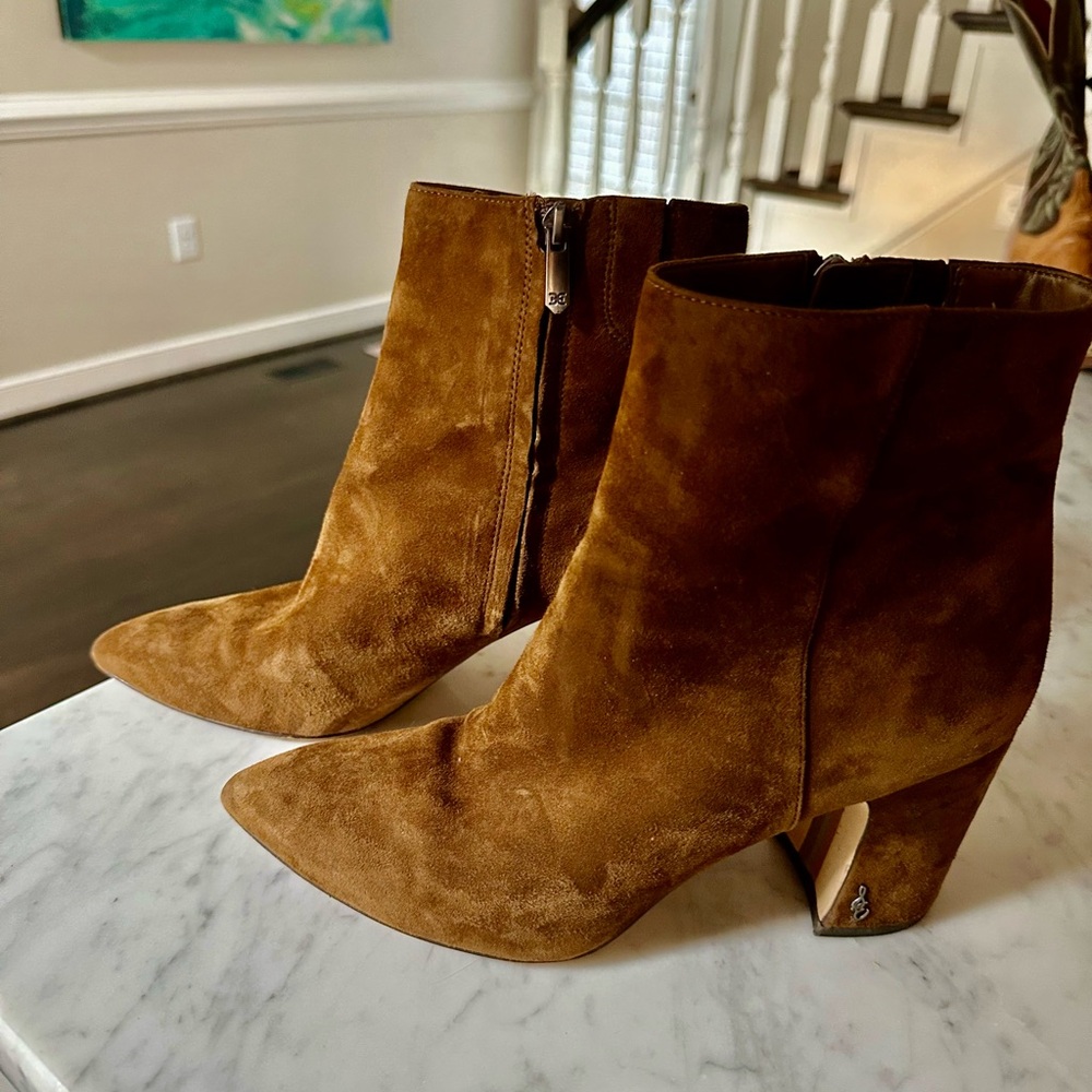 Sam Edleman Caramel Suede Ankle Boots